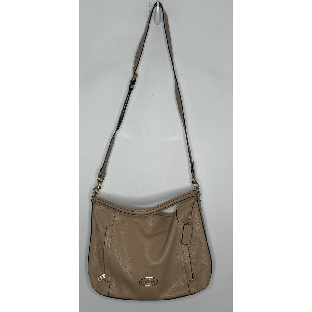 Coach Handbag Scout Hobo Bag Tan Top handle & Removable shoulder strap - Picture 14 of 15